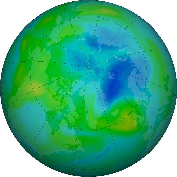 Arctic ozone map for 28 September 2021
